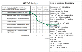 GAD-7 vs Beck Anxiety Inventory